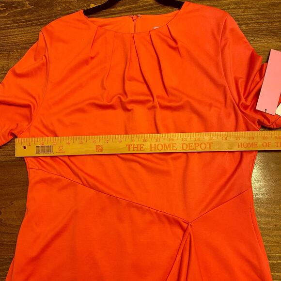 LDT Coral Short Sleeve Sheath Dress size 12 NWT - Picture 7 of 14